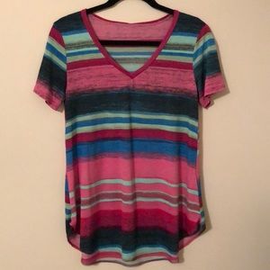 NWOT Boutique Ladies Striped Top Size Large.